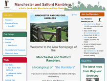 Tablet Screenshot of manchesterandsalfordramblers.org.uk